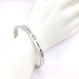 Minimalist Morse code fierce message cuff bracelet